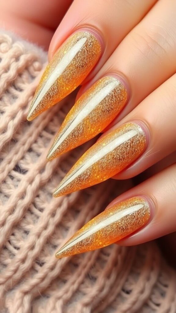 gold cat eye nails