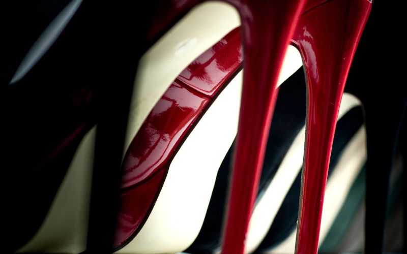 dark red cherry shoes